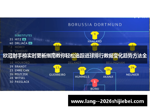 欧冠射手榜实时更新指南教你轻松追踪进球排行数据变化趋势方法全