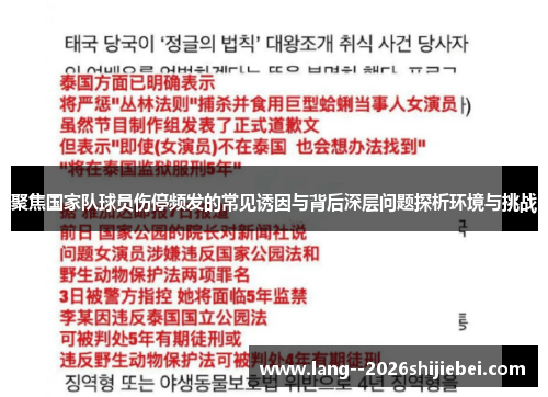 聚焦国家队球员伤停频发的常见诱因与背后深层问题探析环境与挑战